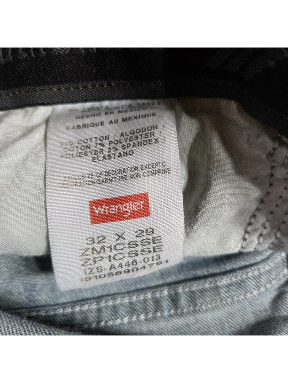 Wrangler Authentics Men's 32x29 ZM1CSSE Regular Fit Straight Leg Blue Stretch